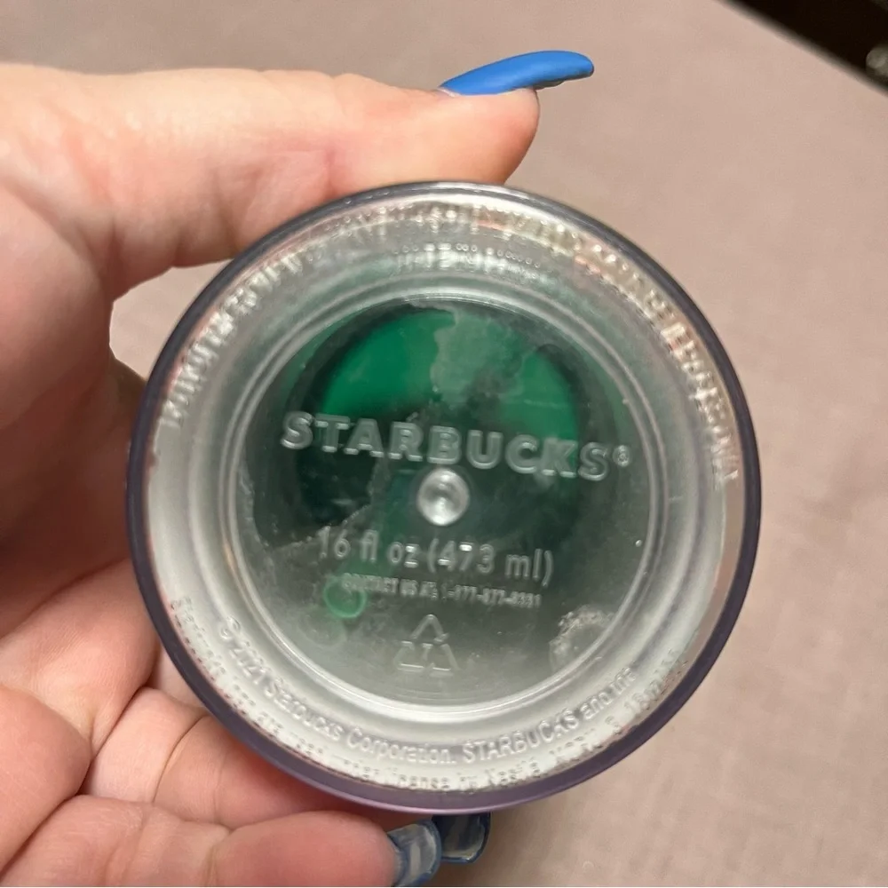 2021 Starbucks 16 oz Birthday Candle Acrylic Cold Drink Cup With Straw